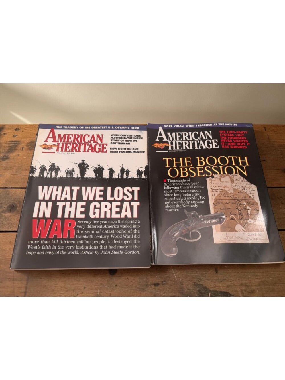 American Heritage Magazine July-August & September 1992 Issues History Topics JF
